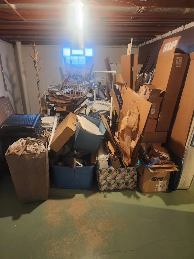 Roll-off dumpster container at job site for 20 Yard Dumpster Rental in Marion